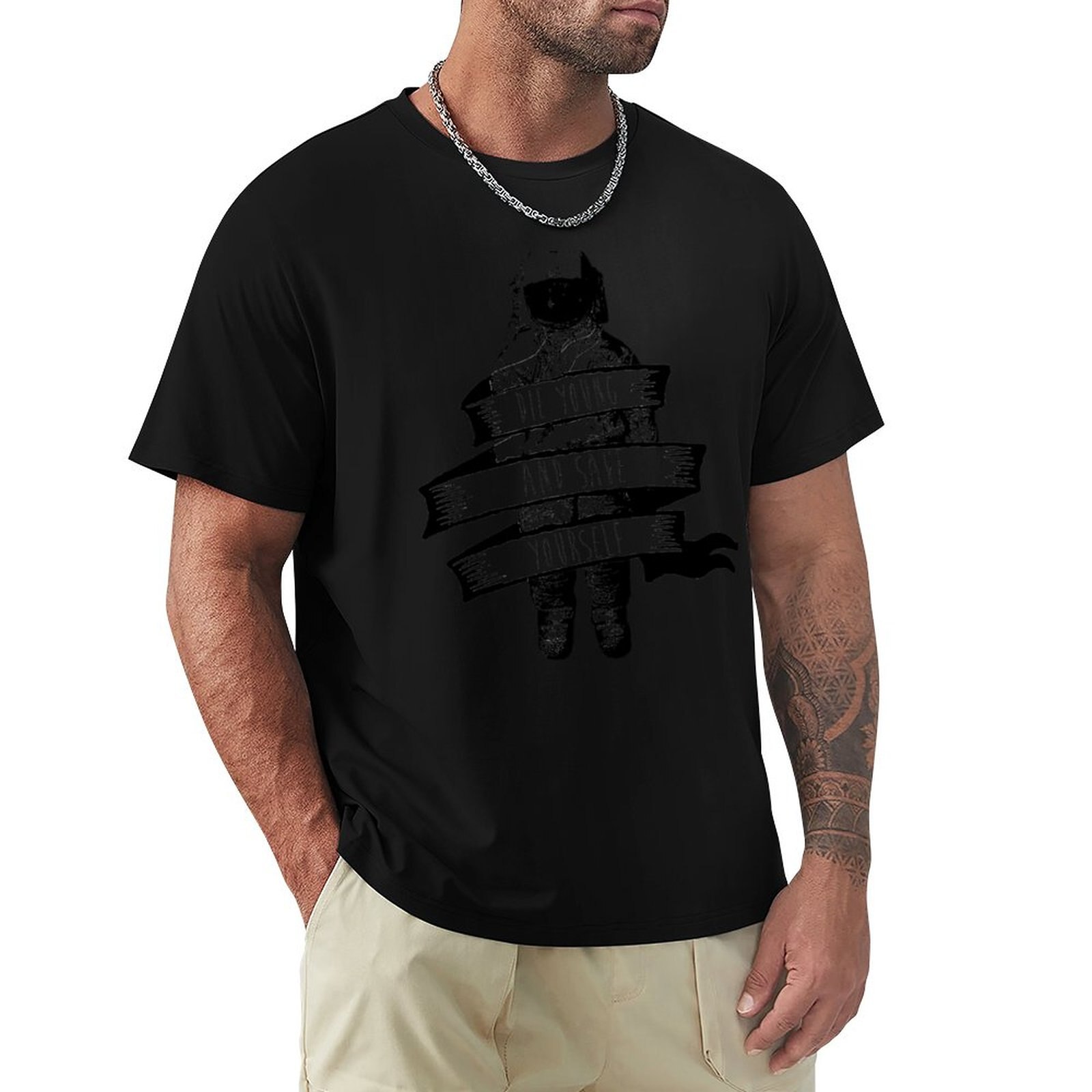 리본 포장 우주비행사 견적 티셔츠, 헤비웨이트 티셔츠, 속건성 티셔츠, 그래픽